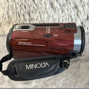 Minolta‎ 1080 HD Night Vision WiFi Camcorder MN200NV 24MP Case Tripod Bundle